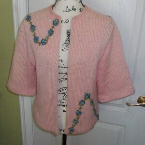 Vintage Ethel of Beverly Hills Pink Embellished Sweater